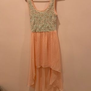 Pink chiffon dress size small
